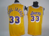 Los Angeles Lakers 33 ABDUL-JABBAR yellow throwback nba jerseys