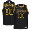 Customized Los Angeles Lakers black basketball jerseys city version