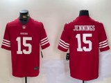 Nike San Francisco 49ers #15 Jauan Jennings Red Color Rush Limited Jersey 01