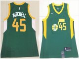 Nike Utah Jazz #45 Donovan Mitchell green nba Jersey-HL