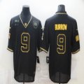 Nike Cincinnati Bengals #9 Joe Burrow throwback black Salute To Service Limited Jersey-BD