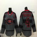 Reebok Montreal Canadiens 4# Jean Beliveau gray hockey jersey