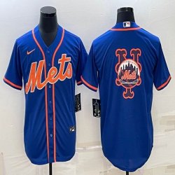 Nike New York Mets blank blue majestic mlb jerseys-BD 01