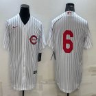 Nike Cincinnati Reds #6 white throwback mlb jerseys-BD