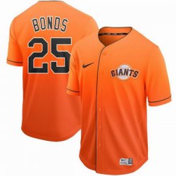 Nike San Francisco Giants #25 Barry Bonds orange drift baseball jerseys