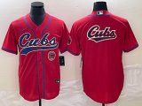 Nike Chicago Cubs blank red majestic MLB baseball jerseys Joint name-BD 02