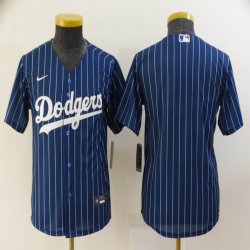 Youth Los Angeles Dodgers blank blue majestic baseball Jerseys-BD