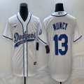 Nike Los Angeles Dodgers #13 Max Muncy white majestic baseball Jerseys Joint name -BD 002