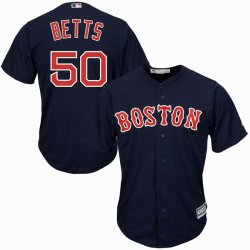 Boston Red Sox #50 Mookie Betts dark blue majestic baseball Jerseys