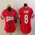 Youth Nike San Francisco 49ers #8 Steve Young red Mexico baseball jerseys Joint name-BD