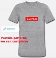 Custom All-Over Printed logo gray Men T-Shirt