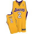 Los Angeles Lakers #2 FISHER yellow jersey