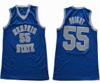 Memphis State #55 Wright blue college basketball jerseys