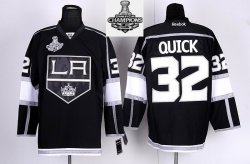 2012 Stanley Cup Champions Los Angeles Kings Jonathan Quick #32 Black Kid 3rd Jerseys