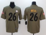 Nike Pittsburgh Steelers #26 Le Veon Bell green USA flag Color Rush Limited Jersey