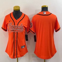 Youth Nike Cincinnati Bengals blank orange baseball jerseys Joint name-BD