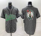 Nike Boston Celtics Hemp grey nba basketball jerseys Joint name-BD 02