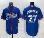 Toronto Blue Jays #27 Vladimir Guerrero Jr blue baseball jerseys Joint name -BD 01