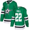 Custom Adidas Dallas Stars #22 Brett Hull green NHL Hockey Jerseys