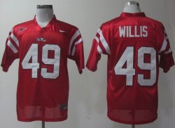 Nike Ole Miss Rebels Patrick Willis 49 Red College Football Jerseys