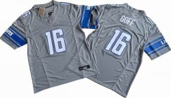 Detroit Lions 16# Jared Goff gray Nike Vapor F.U.S.E. Limited Jersey