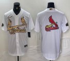 Nike St.Louis Cardinals blank white majestic baseball jerseys big logo