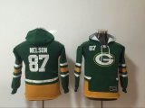 Youth Green Bay Packers #87 Jordy Nelson green nike nfl Hooded Sweatshirt