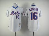 New York Mets 16 Gooden White stripe mlb jerseys