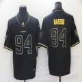 Oakland Raiders #94 Carl Nassib Nike throwback black Salute to Service Limited Jersey-BD