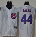 Nike Chicago Cubs #44 Anthony Rizzo white Baseball Jersey with not sleeves