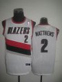 Portland Trailblazers MATTHEWS 20 white NBA basketball jersey