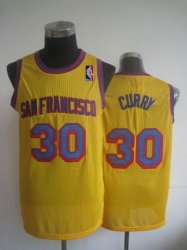 Golden State Warriors Gold yellow Throwback nba Jersey