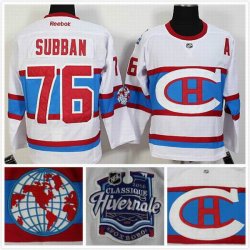 Montreal Canadiens #76 PK Subban white Ice hockey Jersey 2016 winter classic patch