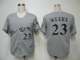 MLB Jerseys Milwaukee Brewers 23 Weeks Grey