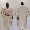 New York Yankees blank beige baseball jerseys Joint Name 01