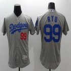 2016 Los Angeles Dodgers 99# Hyun-Jin Ryu gray elite basketball jersey