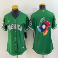 Women 2023 World Cup Mexico blank green majestic baseball jerseys (28)