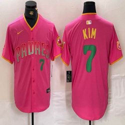 Nike San Diego Padres #7 Ha Seong Kim pink MLB Baseball jerseys 04