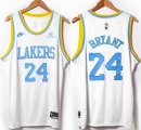 Nike Los Angeless Lakers #24 Kobe Bryant white basketball Jersey-XD 02