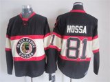 Chicago Blackhawks Marian Hossa #81 black nhl hockey jersey