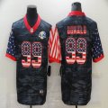 Nike Rams #99 Aaron Donald camo black USA flag Color Rush Limited Jersey-BD