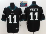 2023 super bowl Youth Philadelphia Eagles #11 Carson Wentz black Color Rush Limited Jersey