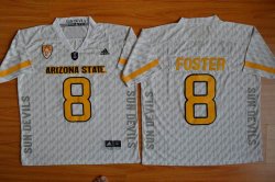 Arizona State Sun Devils D.J. Foster 8 Desert Ice NCAA Football Jersey - White