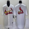 Nike New St.Louis Cardinals blank white majestic Baseball Jersey big logo-BD