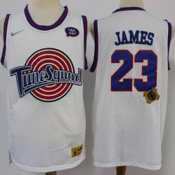 Lebron James #23 Tune Squad White Movie Basketball Jersey