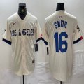 Nike Los Angeles Dodgers #16 Will Smith beige fashion basketball baseball Jerseys