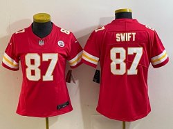 Women Nike Kansas City Chiefs #87 Swift red Vapor F.U.S.E. Limited Jersey 03