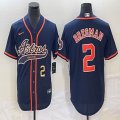 Nike Houston Astros #2 Alex Bregman blue majestic baseball jerseys big logo Joint name -BD