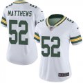 Women Packers #52 Clay Matthews Nike White Color Rush Limited Jersey