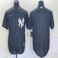 Nike New York Yankees blank black throwback majestic baseball Jerseys-BD 02